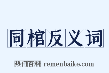 同棺反义词是什么意思的图片